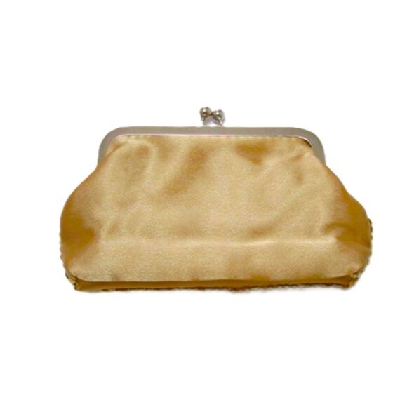Gold Sequin Beaded Bag Evening Formal - Picture 3 of 6